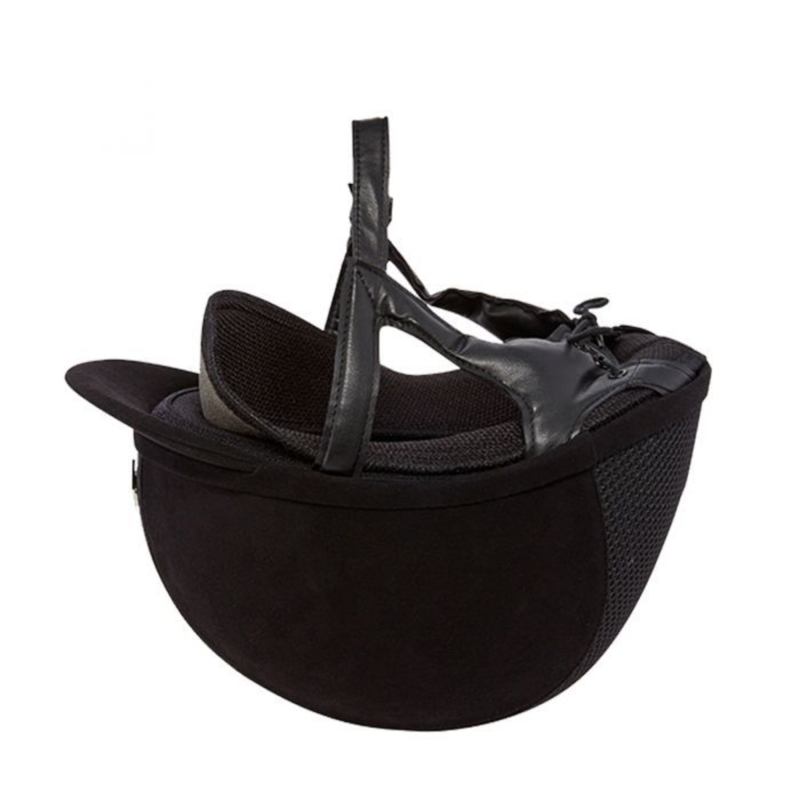 Charles Owen AYR8 Microsuede Plus Riding Hat - Black/Silver-1